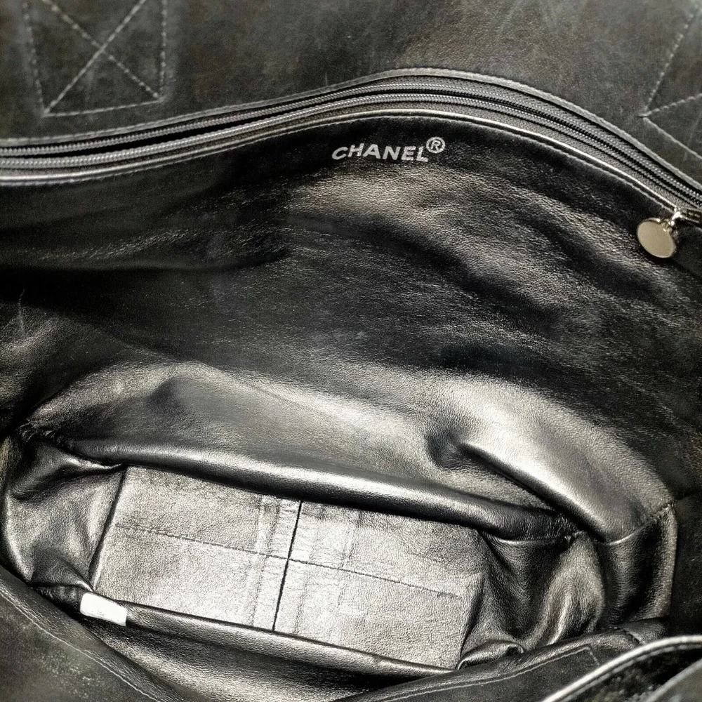 Chanel Black Lamb Skin Tote